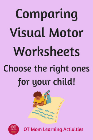 comparing visual motor activities worksheets