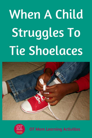 help child learn to tie shoes